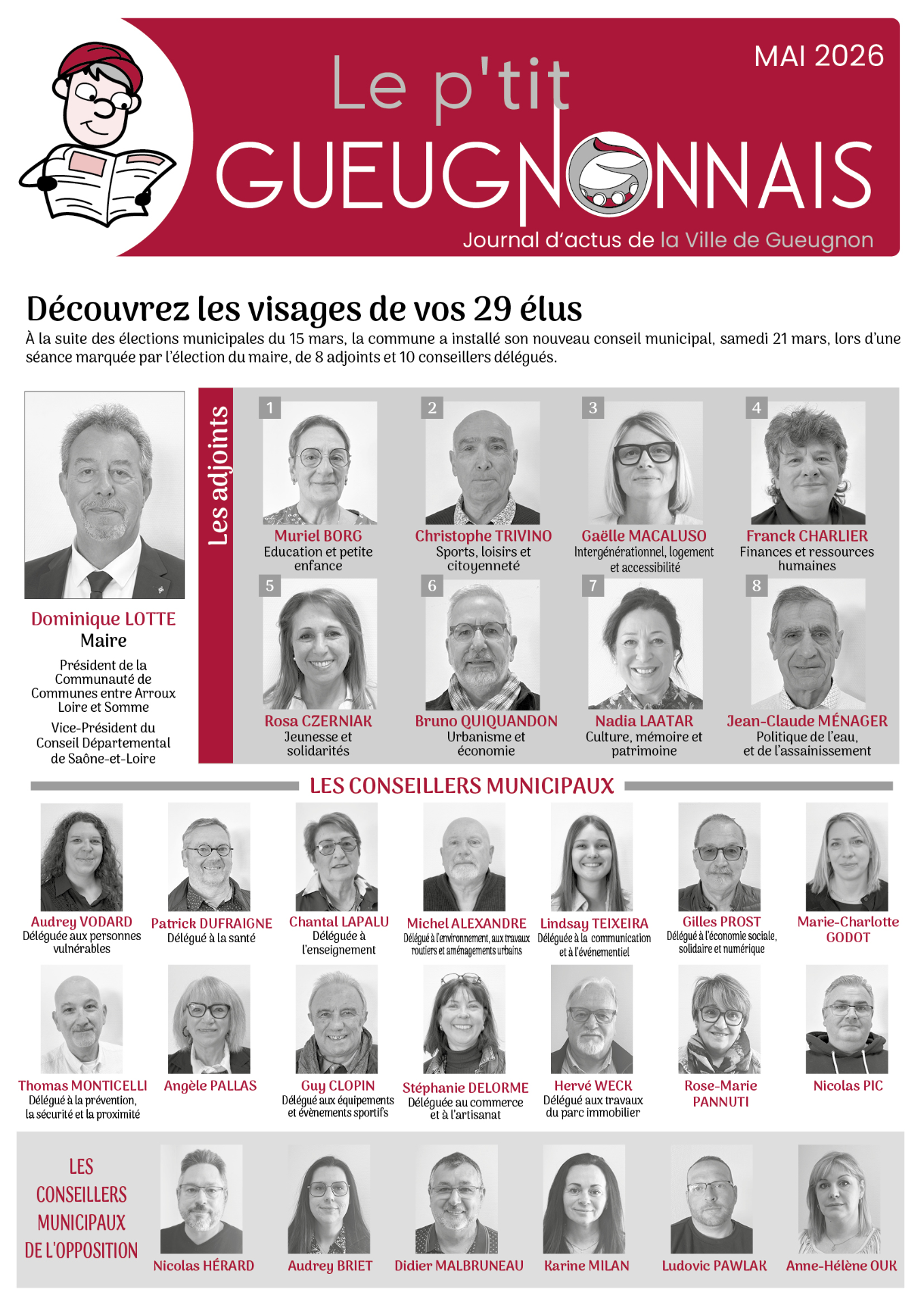 Journal municipal "Le P'tit Gueugnonnais" mair 2026