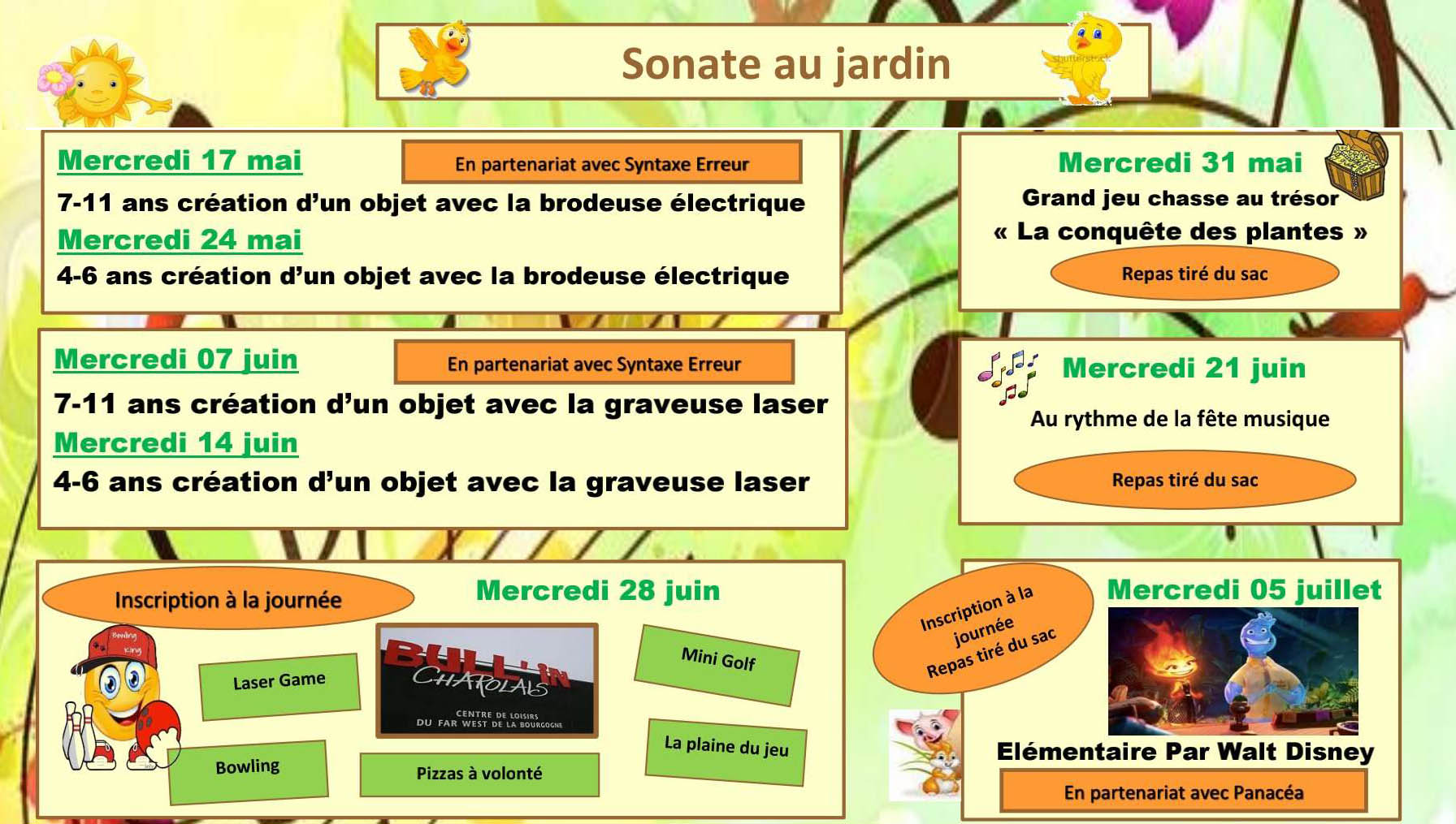 Mercredis Loisirs Juin juillet 2023