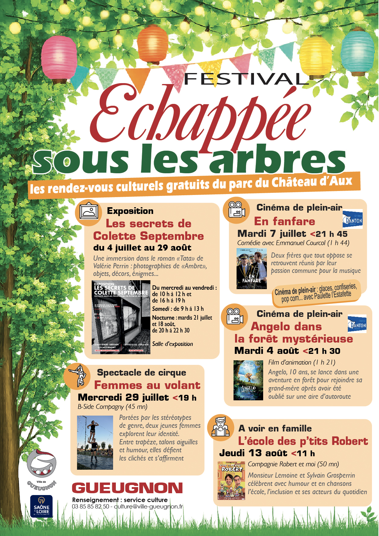 Echappée sous les arbres, Gueugnon